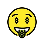 Money Mouth Face SVG Icon